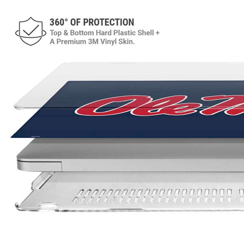 University of Mississippi Rebels Ole Miss MacBook Air 15in (2023-2025) Case plus Skin